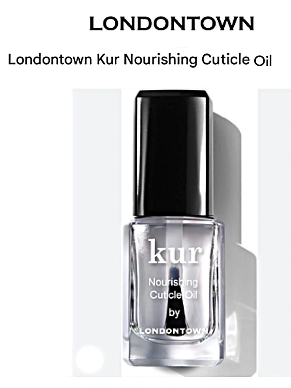KUR by Londontown Nourishing Cuticle Oil for Nails ORIGINAL Brush Cap FULL SIZE